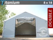 Storage shelter 8x18x3x5 Titanium